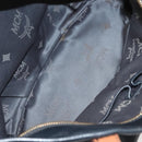 MCM Vicetos Logogram Hand Bag Leather 2way Black Auth 129065-11