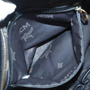 MCM Vicetos Logogram Hand Bag Leather 2way Black Auth 129065-21