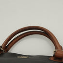 MCM Vicetos Logogram Hand Bag Leather 2way Black Auth 129065-8