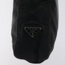 PRADA Shoulder Bag Nylon Black Silver Auth 129067-10