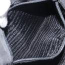 PRADA Shoulder Bag Nylon Black Silver Auth 129067-20