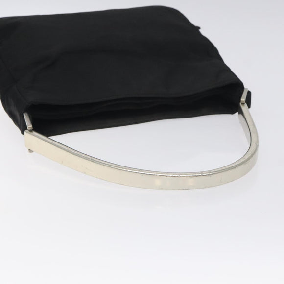 PRADA Shoulder Bag Nylon Black Silver Auth 129067