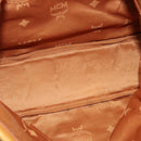MCM Hand Bag Leather 2way Brown Gold Auth 129082-16