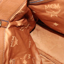 MCM Hand Bag Leather 2way Brown Gold Auth 129082-18