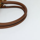 MCM Hand Bag Leather 2way Brown Gold Auth 129082-7