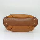 MCM Hand Bag Leather 2way Brown Gold Auth 129082-9