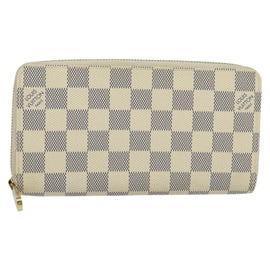 LOUIS VUITTON Damier Azur Zippy Wallet Long Wallet N60019 LV Auth 129085