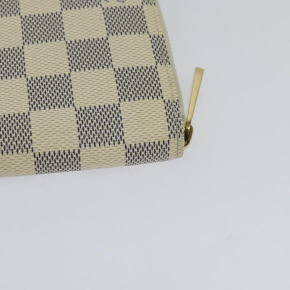 LOUIS VUITTON Damier Azur Zippy Wallet Long Wallet N60019 LV Auth 129085