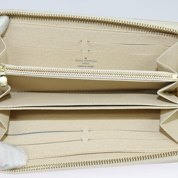 LOUIS VUITTON Damier Azur Zippy Wallet Long Wallet N60019 LV Auth 129085