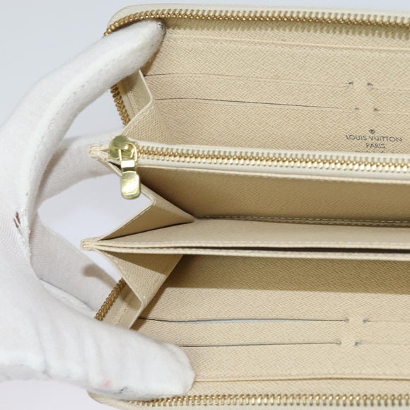 LOUIS VUITTON Damier Azur Zippy Wallet Long Wallet N60019 LV Auth 129085