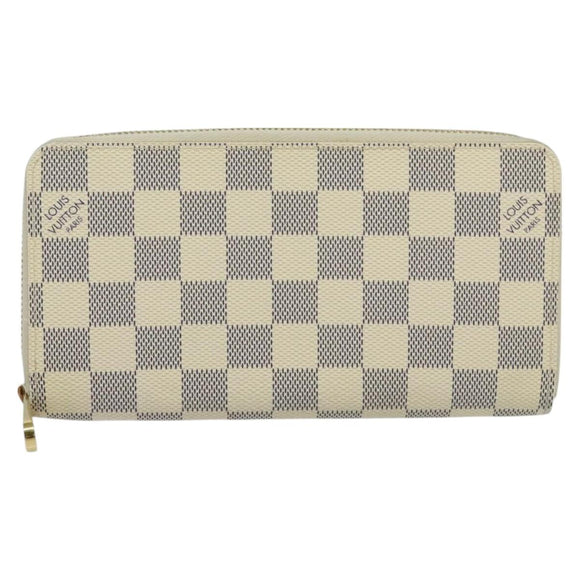 LOUIS VUITTON Damier Azur Zippy Wallet Long Wallet N60019 LV Auth 129085