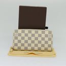 LOUIS VUITTON Damier Azur Zippy Wallet Long Wallet N60019 LV Auth 129085-12
