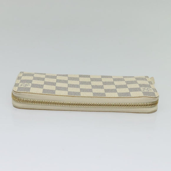 LOUIS VUITTON Damier Azur Zippy Wallet Long Wallet N60019 LV Auth 129085