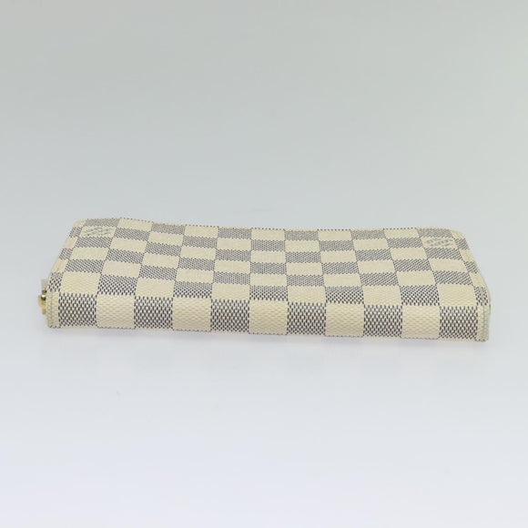 LOUIS VUITTON Damier Azur Zippy Wallet Long Wallet N60019 LV Auth 129085