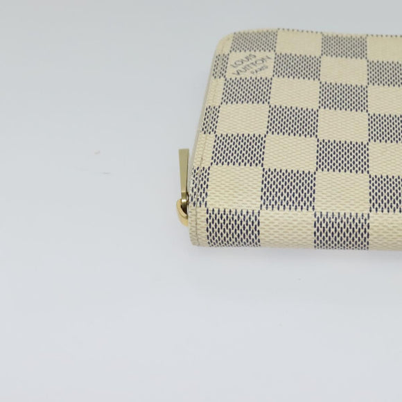 LOUIS VUITTON Damier Azur Zippy Wallet Long Wallet N60019 LV Auth 129085