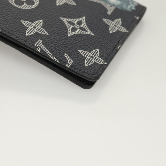 LOUIS VUITTON Monogram Savanna Couverture Passport Case Navy LV Auth 129097M