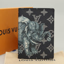 LOUIS VUITTON Monogram Savanna Couverture Passport Case Navy LV Auth 129097M-12