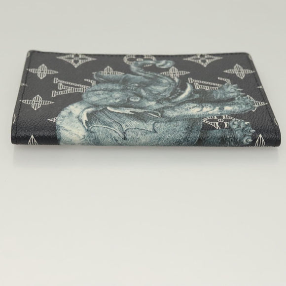 LOUIS VUITTON Monogram Savanna Couverture Passport Case Navy LV Auth 129097M