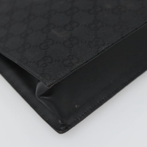 GUCCI GG Canvas Shoulder Bag Black 002 1053 Auth 129100