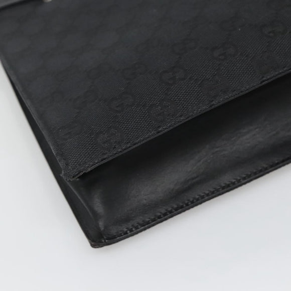 GUCCI GG Canvas Shoulder Bag Black 002 1053 Auth 129100