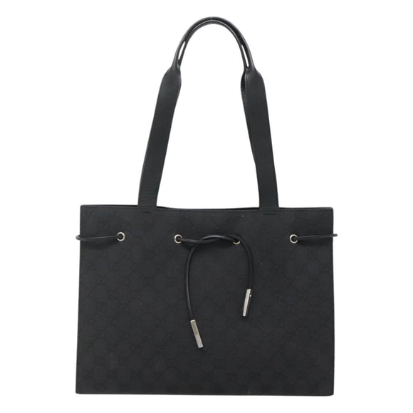 GUCCI GG Canvas Shoulder Bag Black 002 1053 Auth 129100