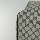 GUCCI GG Supreme Boston Bag PVC Navy Gold Auth 129102-10