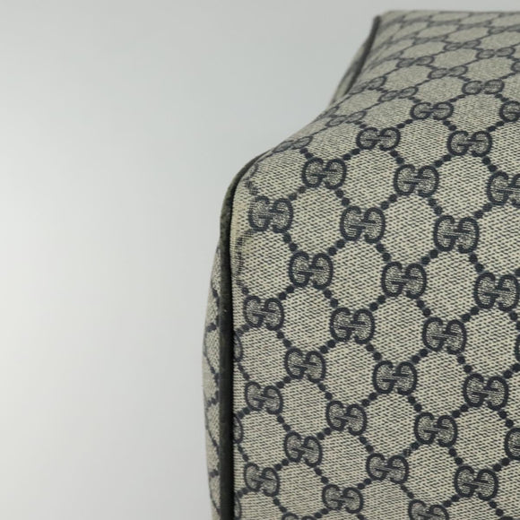 GUCCI GG Supreme Boston Bag PVC Navy Gold Auth 129102