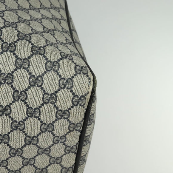 GUCCI GG Supreme Boston Bag PVC Navy Gold Auth 129102