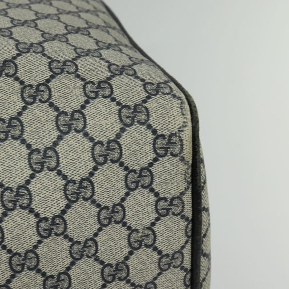 GUCCI GG Supreme Boston Bag PVC Navy Gold Auth 129102