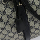 GUCCI GG Supreme Boston Bag PVC Navy Gold Auth 129102-15