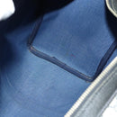 GUCCI GG Supreme Boston Bag PVC Navy Gold Auth 129102-17