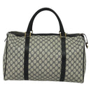 GUCCI GG Supreme Boston Bag PVC Navy Gold Auth 129102-3
