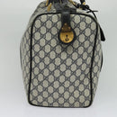 GUCCI GG Supreme Boston Bag PVC Navy Gold Auth 129102-4
