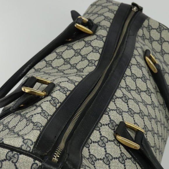 GUCCI GG Supreme Boston Bag PVC Navy Gold Auth 129102