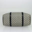 GUCCI GG Supreme Boston Bag PVC Navy Gold Auth 129102-9