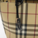 BURBERRY Nova Check Hand Bag PVC Beige Auth 129104-14