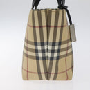 BURBERRY Nova Check Hand Bag PVC Beige Auth 129104-4