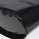 Salvatore Ferragamo Vala Hand Bag Patent leather Black Gold Auth 129105-9