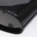 Salvatore Ferragamo Vala Hand Bag Patent leather Black Gold Auth 129105-15