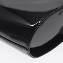 Salvatore Ferragamo Vala Hand Bag Patent leather Black Gold Auth 129105-16