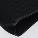 Christian Dior Trotter Canvas Clutch Bag Black Gold Auth 129106-15