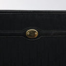 Christian Dior Trotter Canvas Clutch Bag Black Gold Auth 129106-8