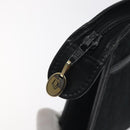 Christian Dior Trotter Canvas Clutch Bag Black Gold Auth 129106-9