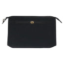 Christian Dior Trotter Canvas Clutch Bag Black Gold Auth 129106-13