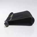 Christian Dior Trotter Canvas Clutch Bag Black Gold Auth 129106-4