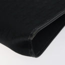Christian Dior Trotter Canvas Clutch Bag Black Gold Auth 129106-7