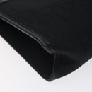 Christian Dior Trotter Canvas Clutch Bag Black Gold Auth 129106-14
