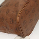 MCM Logogram Vicetos Tote Bag PVC Leather Brown Gold Auth 129111-12