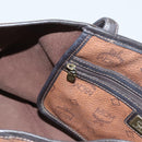 MCM Logogram Vicetos Tote Bag PVC Leather Brown Gold Auth 129111-20