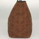 MCM Logogram Vicetos Tote Bag PVC Leather Brown Gold Auth 129111-5